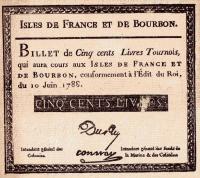 p12 from Isles of France and of Bourbon: 500 Livres Tournois from 1788